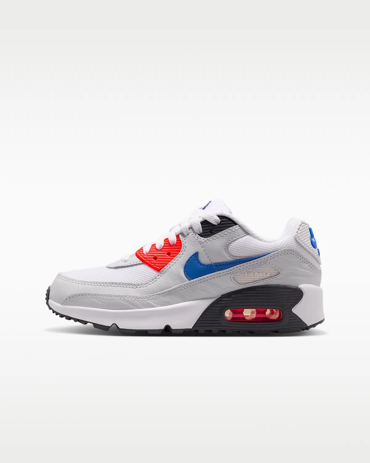 Кроссовки Nike Air Max 90 SE для детей, White/Photon Dust/Bright Crimson/Game Royal