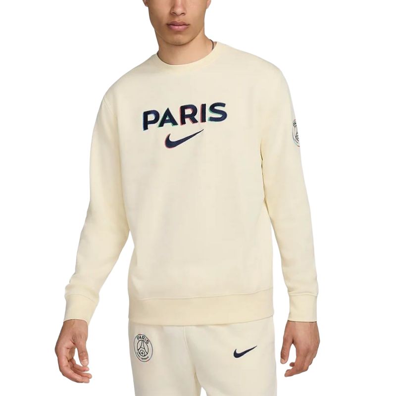Nike Толстовка Paris Saint GermainClub мужская Coconut Milk/Midnight Marine Blue — фото 3