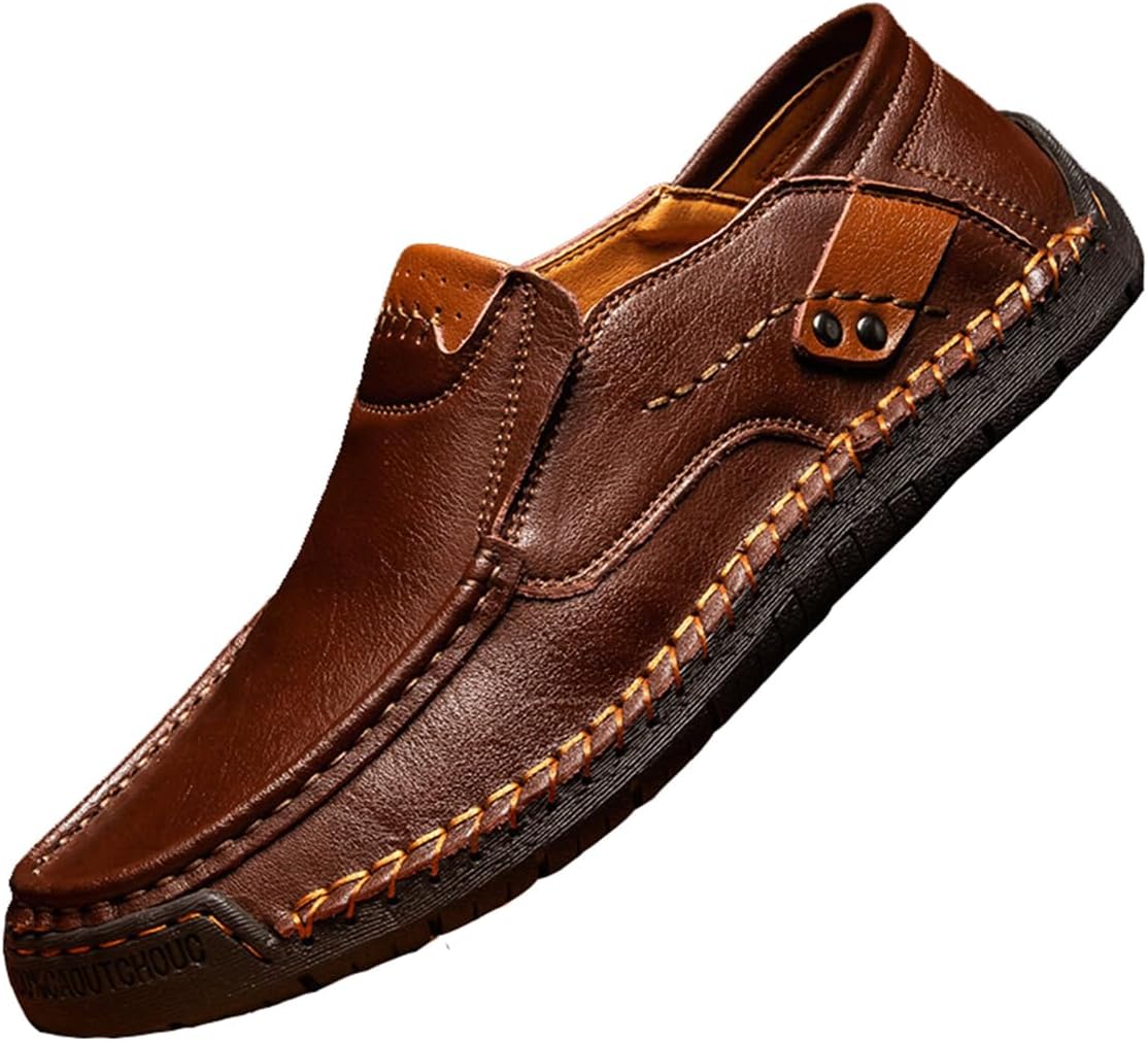 

Мужские повседневные лоферы TangDao, удобные мокасины без шнурков, деловые прогулочные туфли, обувь и прогулок на лодке, темно-коричневый