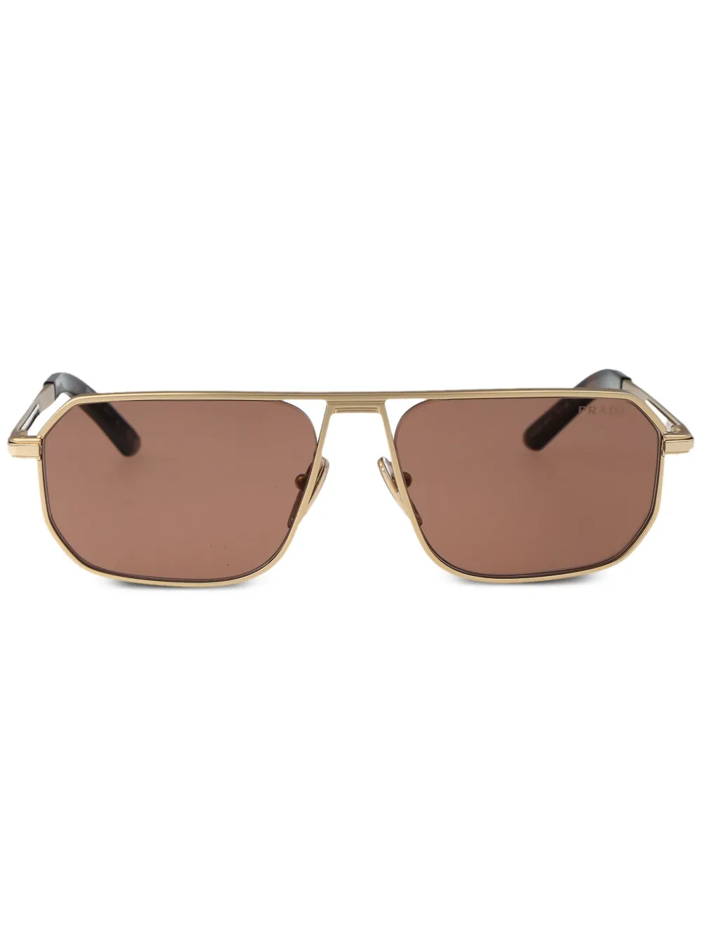 

Солнцезащитные очки OPRA53S в прямоугольной оправе Prada Eyewear, золотой