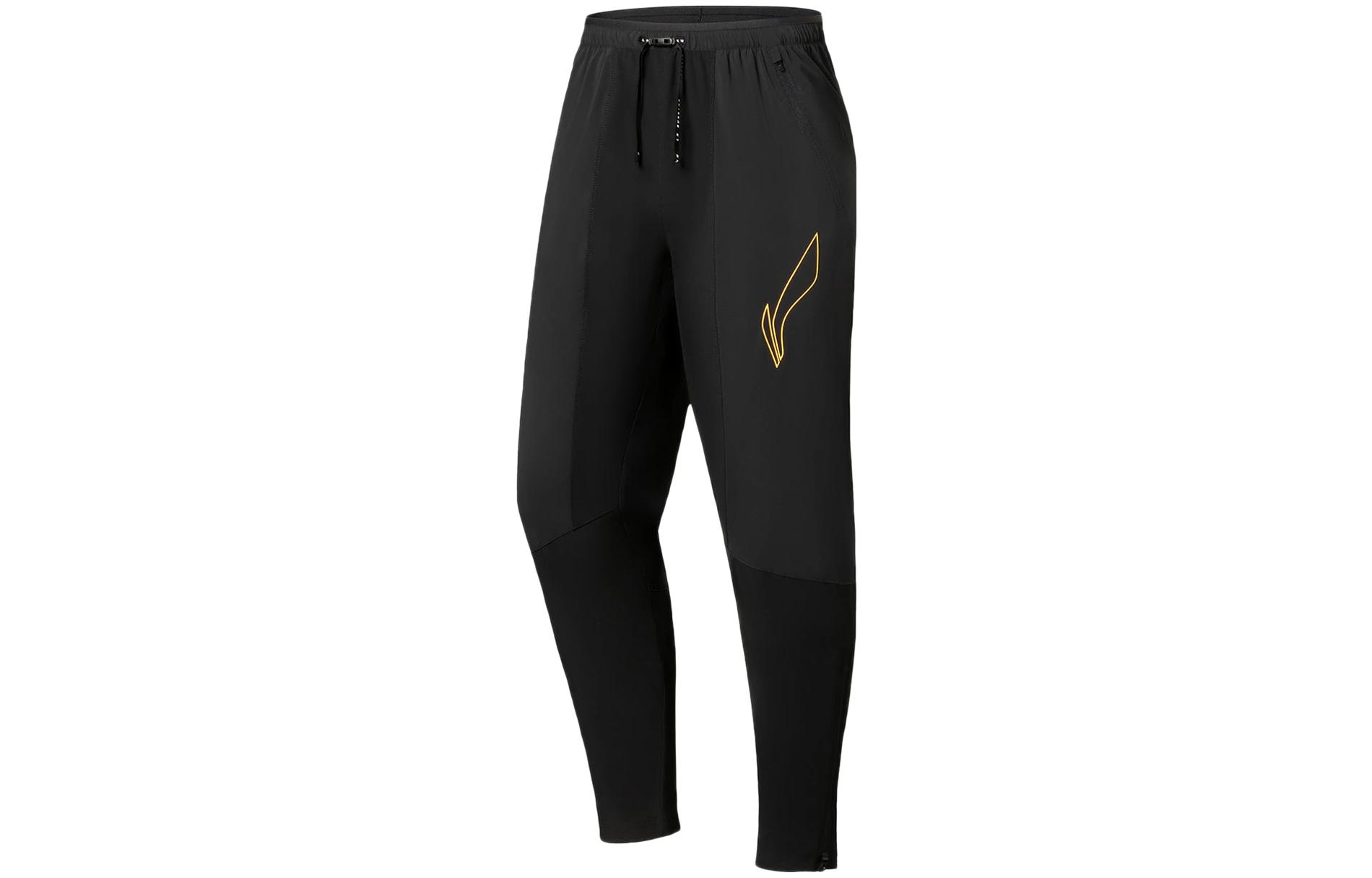 

Беговые вязаные спортивные штаны мужские LINING, черный