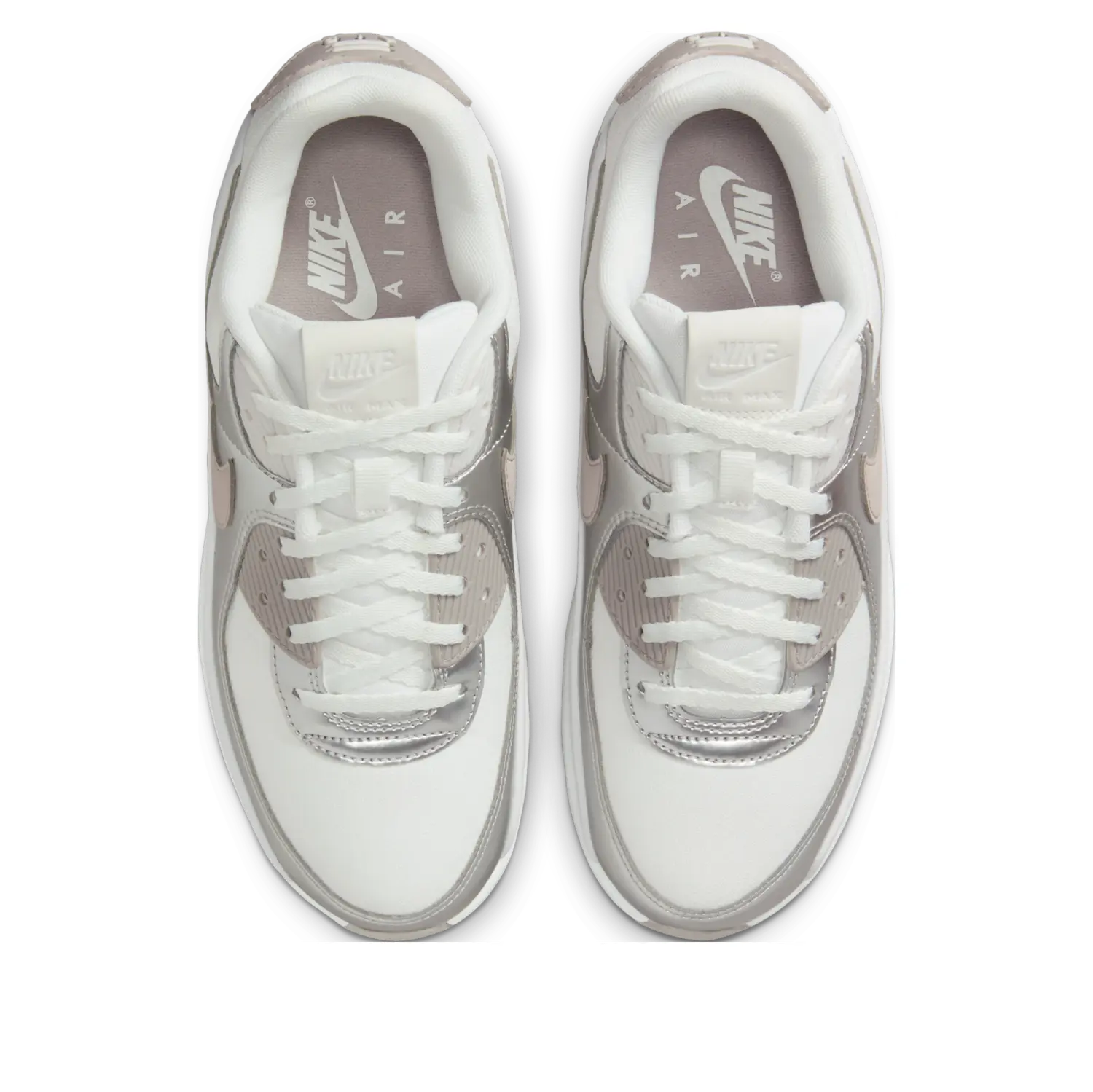 Кроссовки (WMNS) Nike Air Max 90 LV8 'Summit White Bust Gray Metallic Platinum' — фото 2