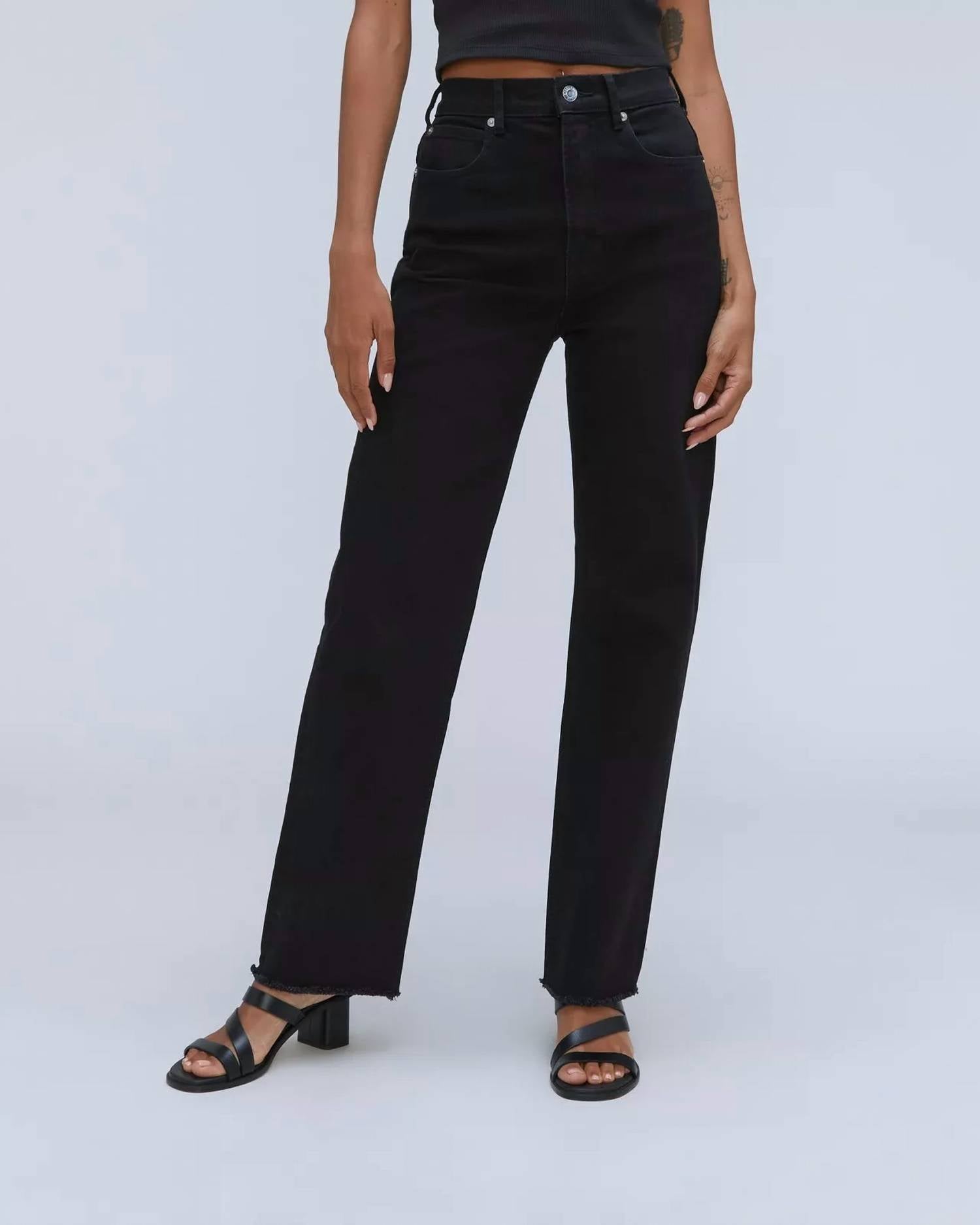 

Джинсы Way High в черном угле Everlane