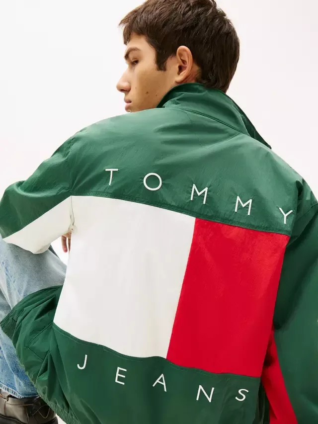 Ветровка с эмблемой флага, темно-зеленая Tommy Hilfiger — фото 4