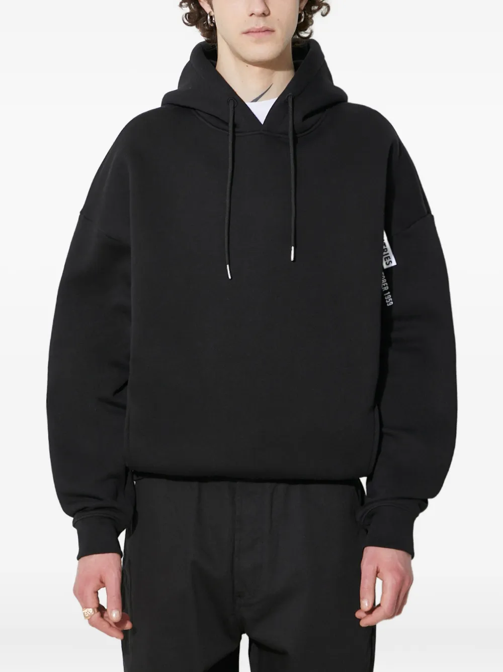 

Худи с флокированным логотипом Alpha Industries, черный