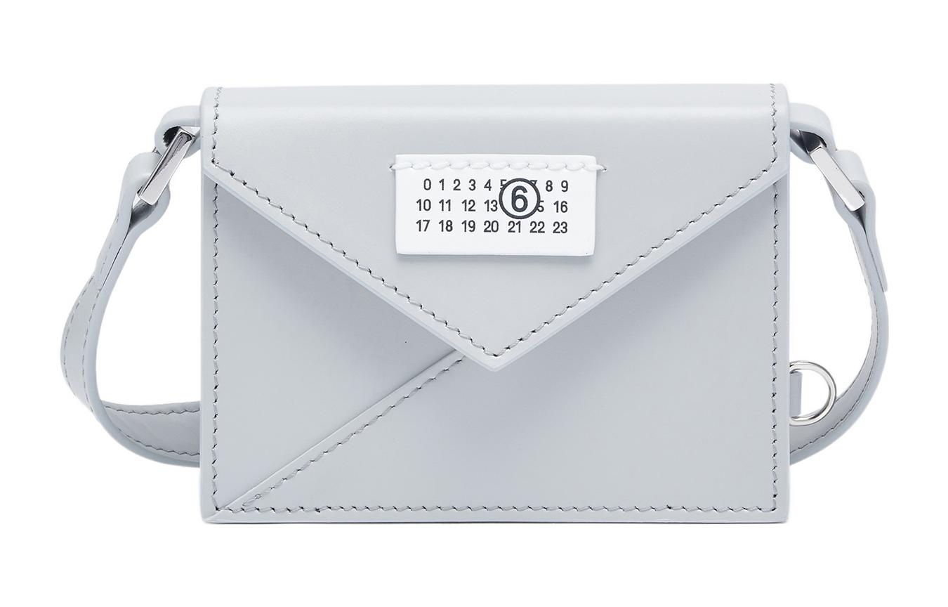 

MM6 Maison Margiela Кожаная сумка через плечо, женская серая Crossbody Bag