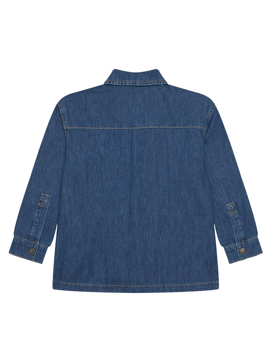 Джинсовая рубашка oversize 5AD6CQ04C United Colors Of Benetton, синий — фото 2