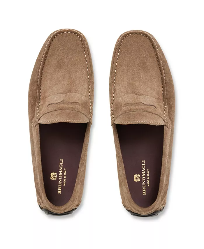 Мужские мокасины для вождения Xane Slip On Bruno Magli, коричневый — фото 4