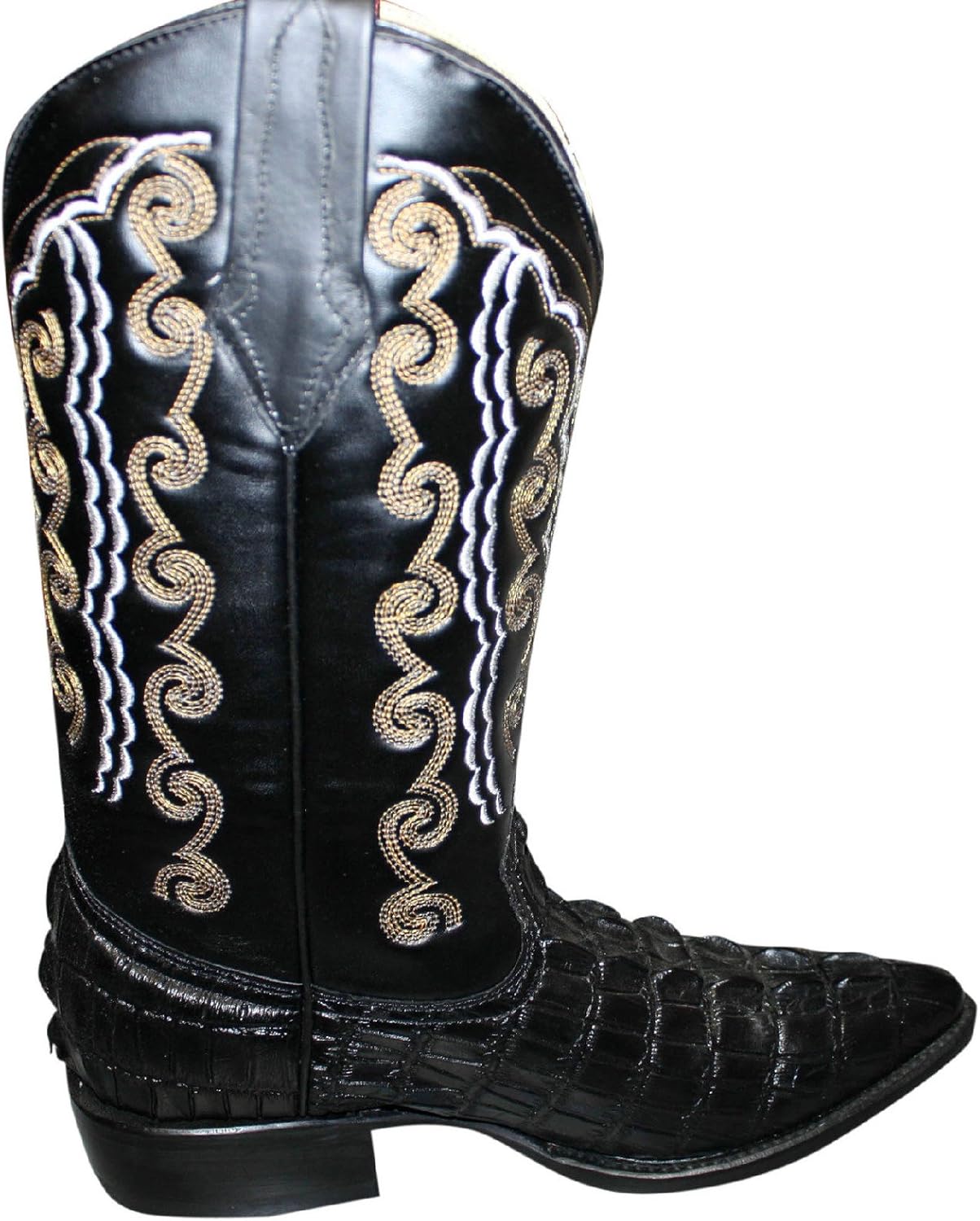 

Крокодил Аллигатор Дизайн Настоящая Кожа Ручная Работа Ковбойские Мужские Западные Сапоги Dona Michi Leather, черный