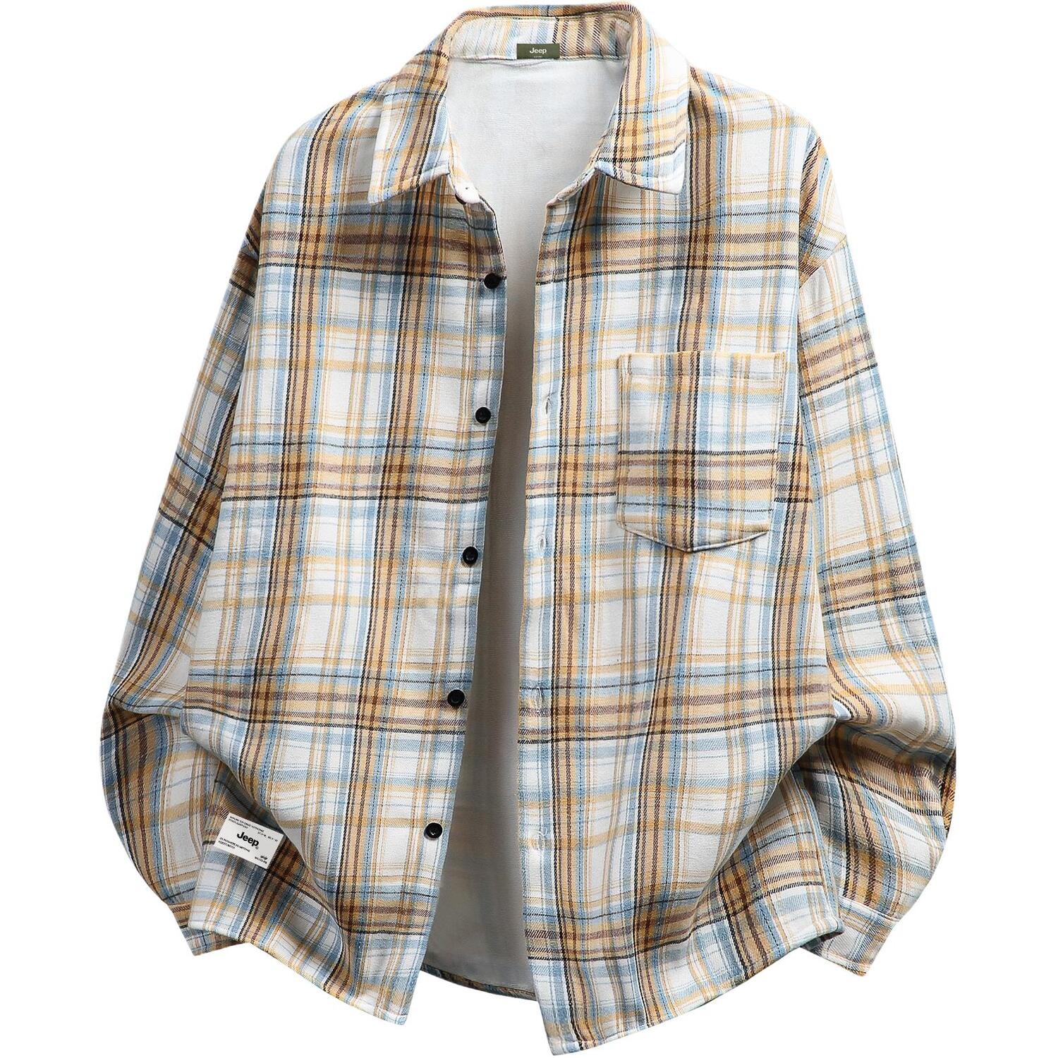 

РРРубашка Unisex Lapel Moderate Jeep, 橙色【加绒保暖】