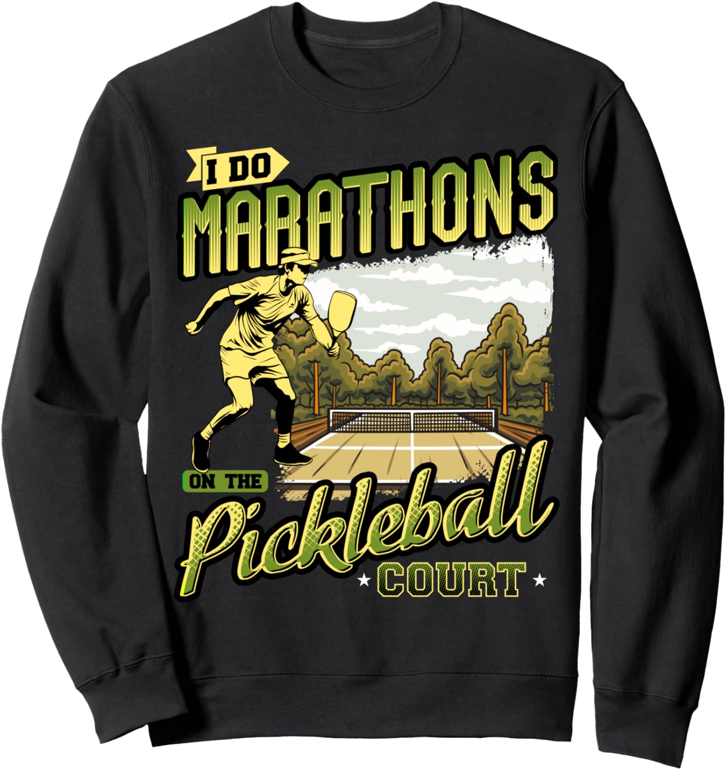 

Я участвую в марафонах по пиклболу. Милая и забавная толстовка для фанатов пиклбола Four1Nine Pickleball Official, черный