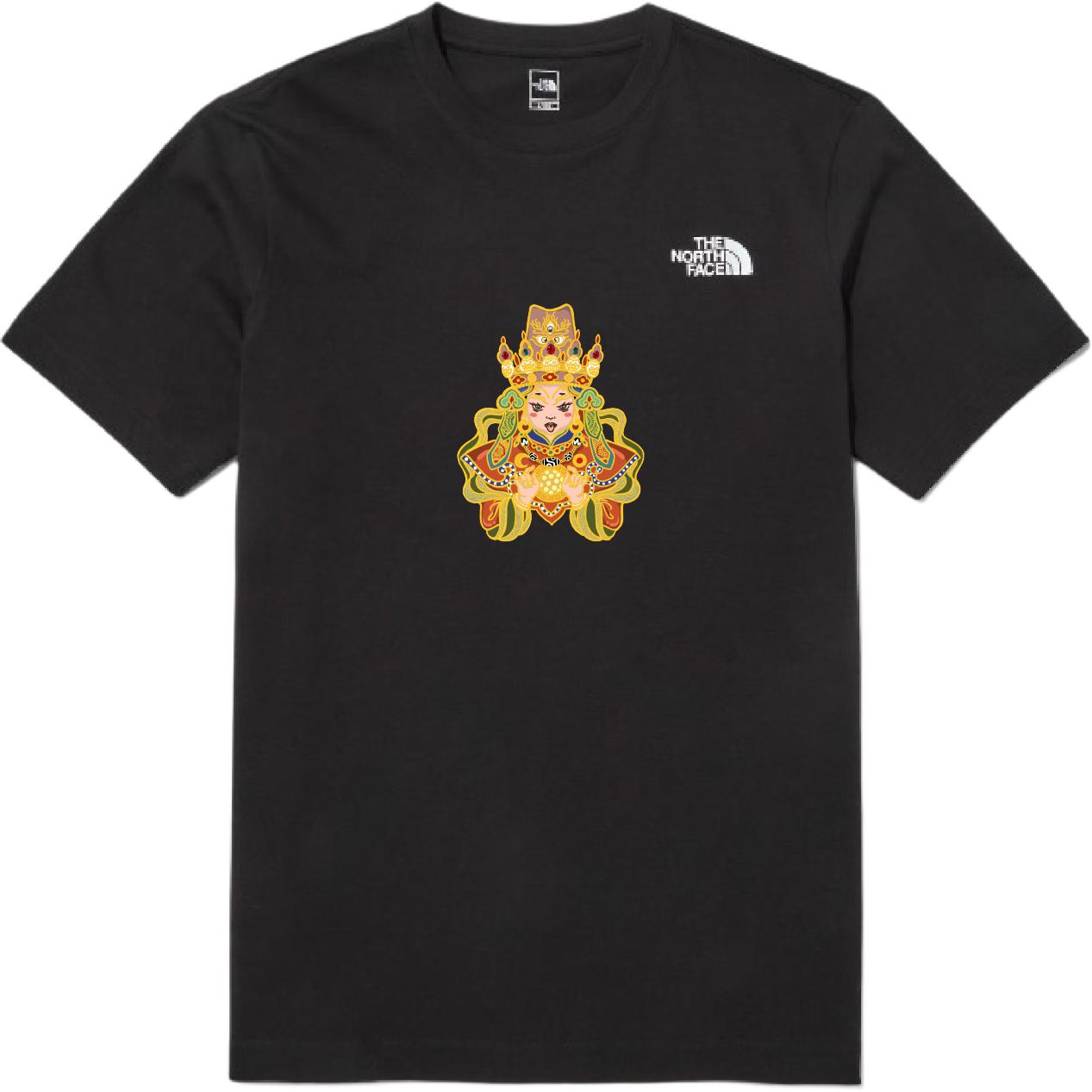 

THE NORTH FACE Американский винтажный пуловер с коротким рукавом, футболка Unisex Black, Черный, THE NORTH FACE Американский винтажный пуловер с коротким рукавом, футболка Unisex Black