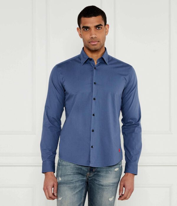 

Рубашка с воротником Slim fit Hugo, синий