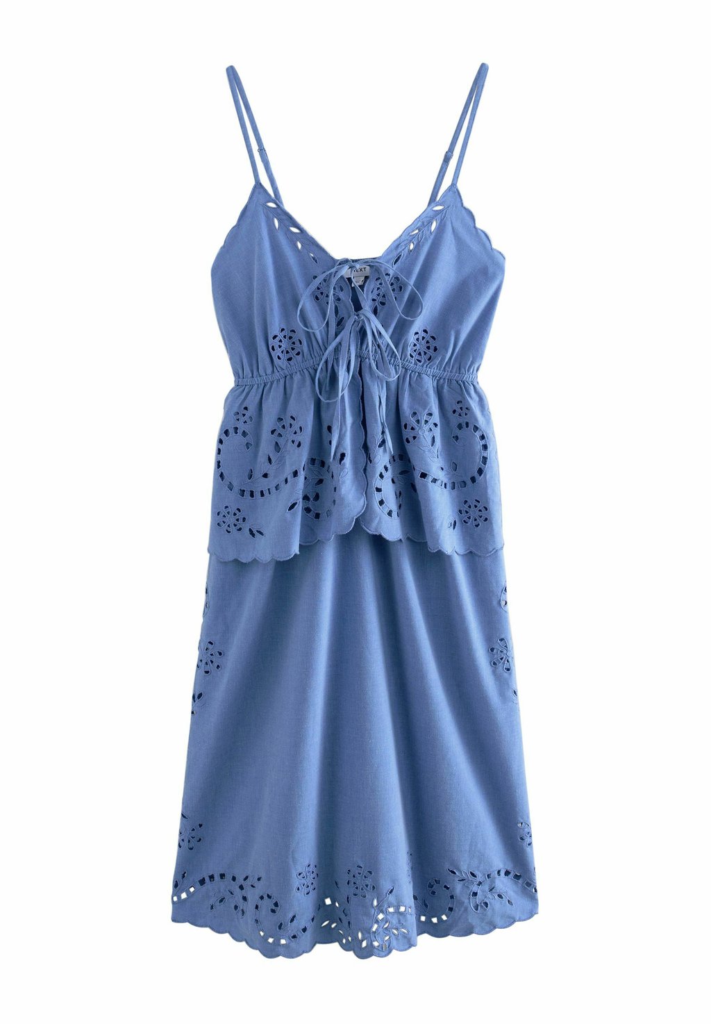 

Повседневное платье REGULAR FIT - PEPLUM BRODERIE MIDI Next, синий