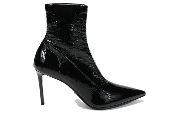 Кроссовки 90mm patent leather effect ankle boots 'black' Prada, черный — фото 2