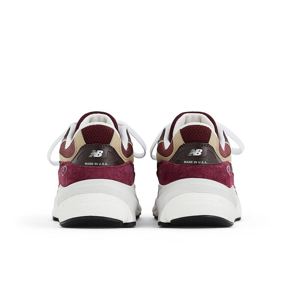 Кроссовки teddy santis 990 v6 made in usa 'burgundy tan' New Balance, бургундия — фото 4