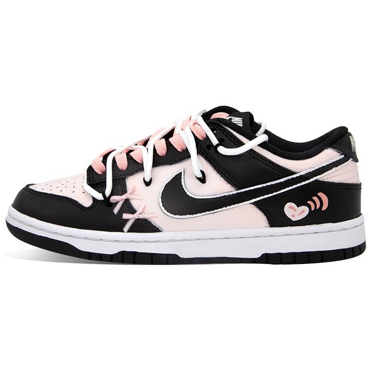 

Кроссовки Nike Dunk Skateboarding Shoes Women's Low-top Black/pink/white, черный/розовый