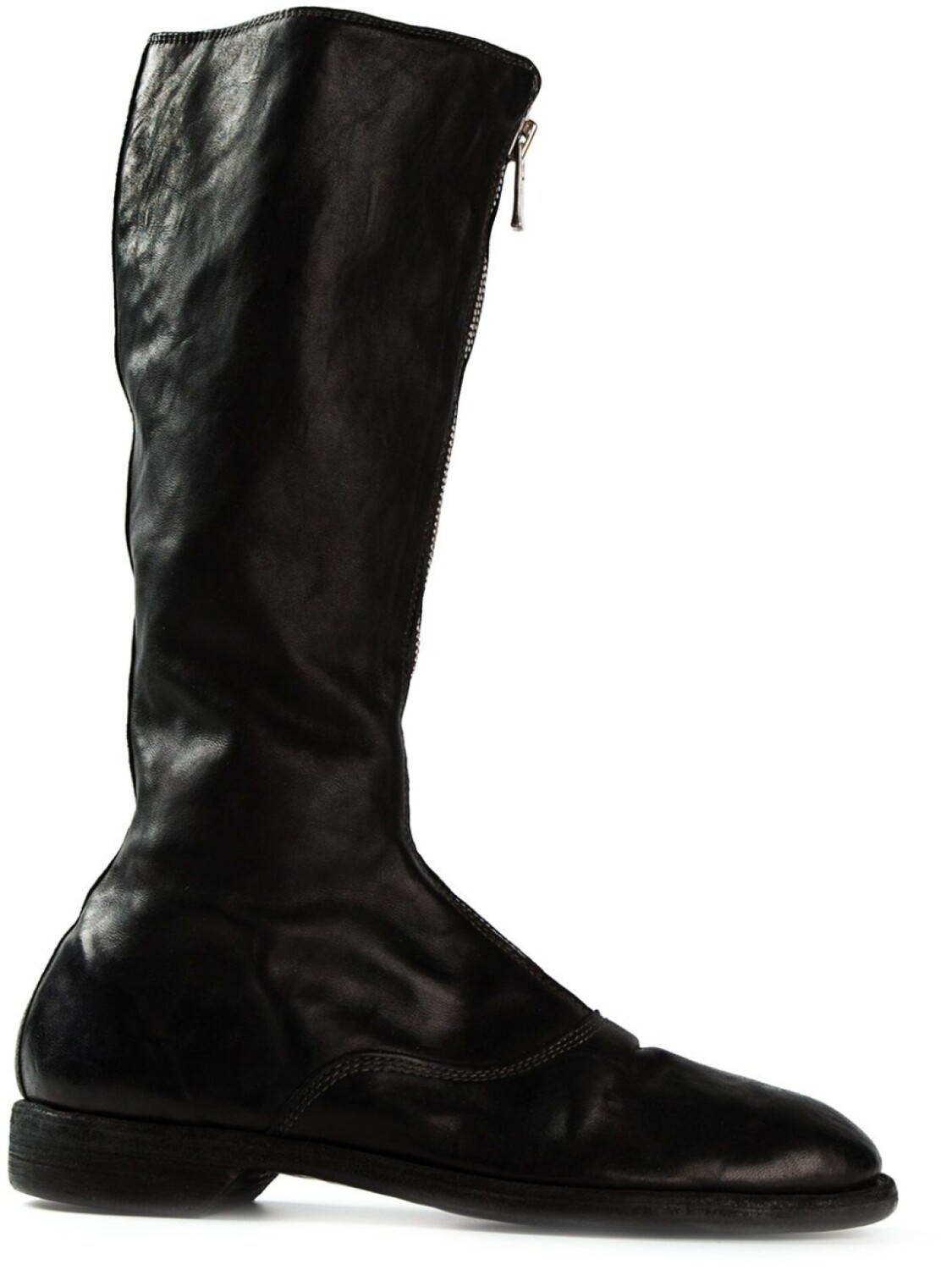 

Сапоги на молнии спереди Guidi, черный