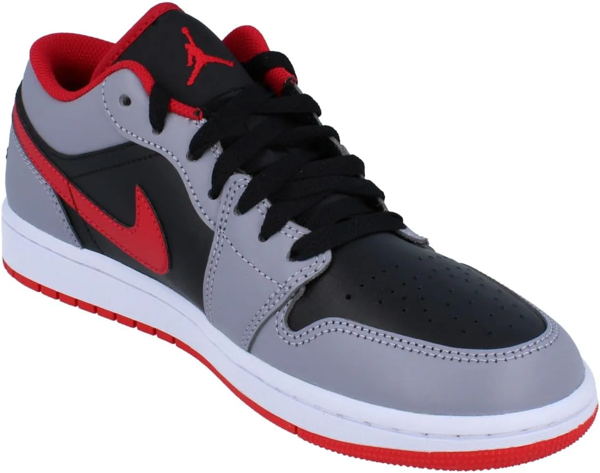 Мужские баскетбольные кроссовки Nike Air Jordan 1 Low, черный/красный/серый — фото 4