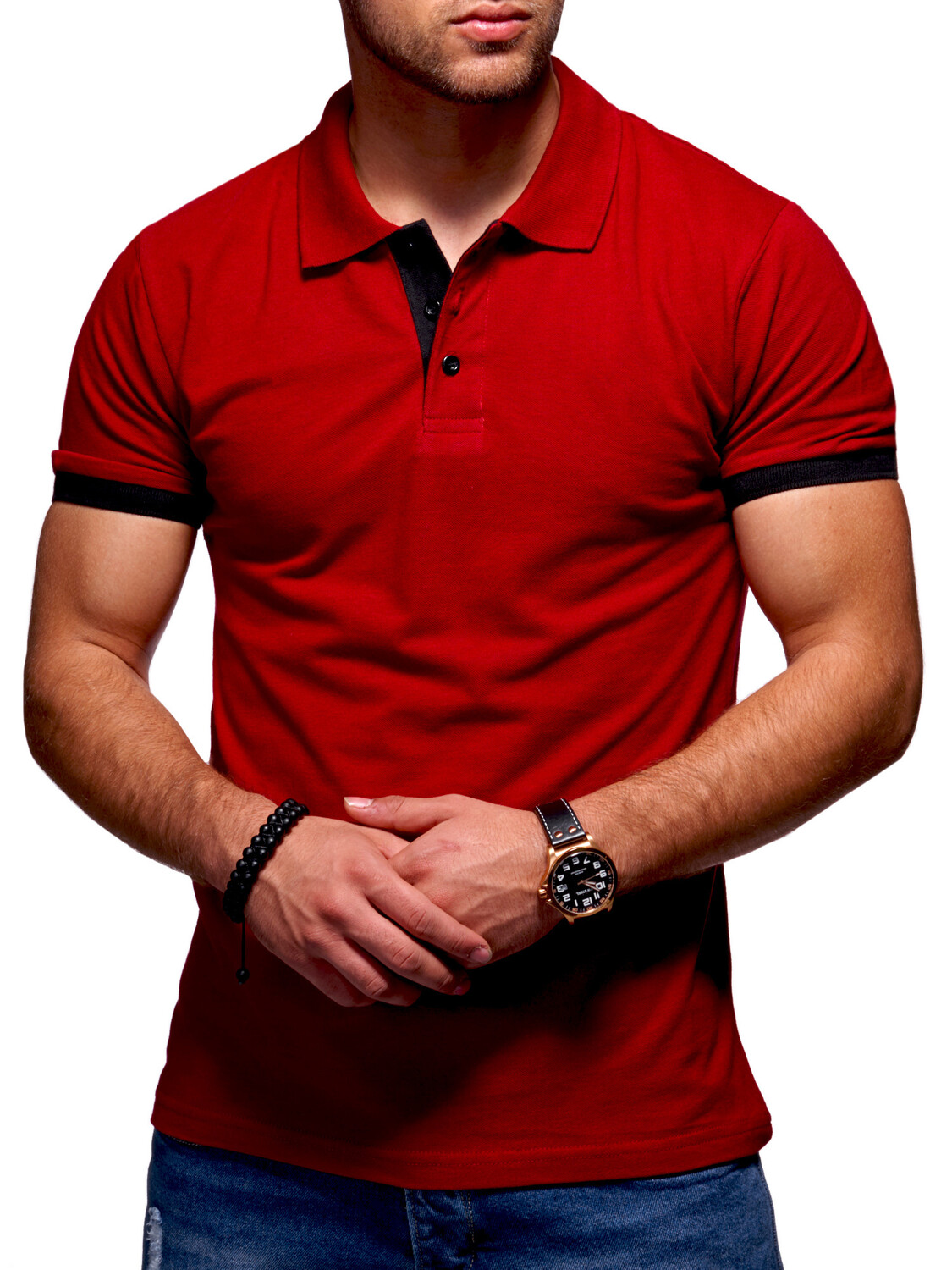 

Поло Style Division SDTACOMA, цвет Weinrot-Schwarz