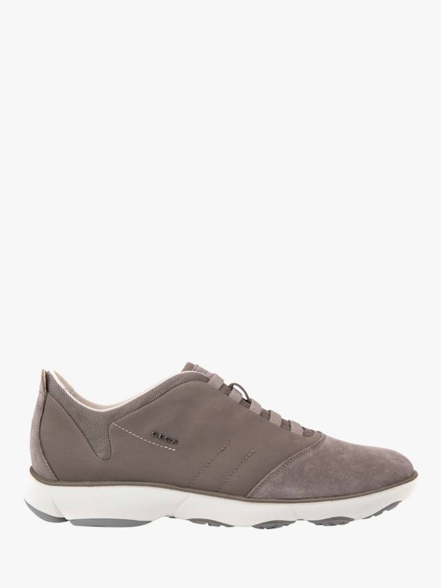 

Кроссовки на шнуровке из смеси замши nebula Geox, цвет Dove Grey