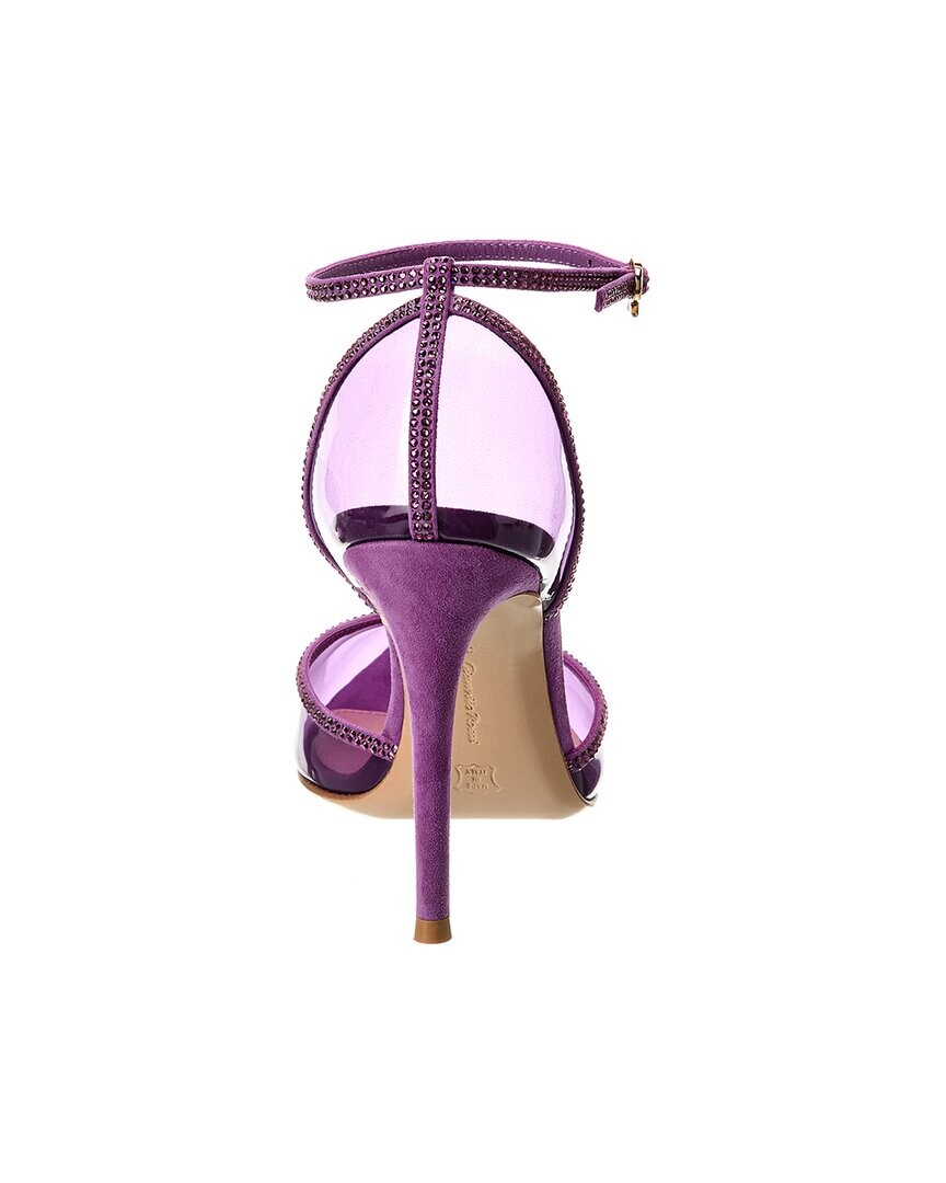 Насосы Gianvito Rossi Sabina Plexi, фиолетовый — фото 3