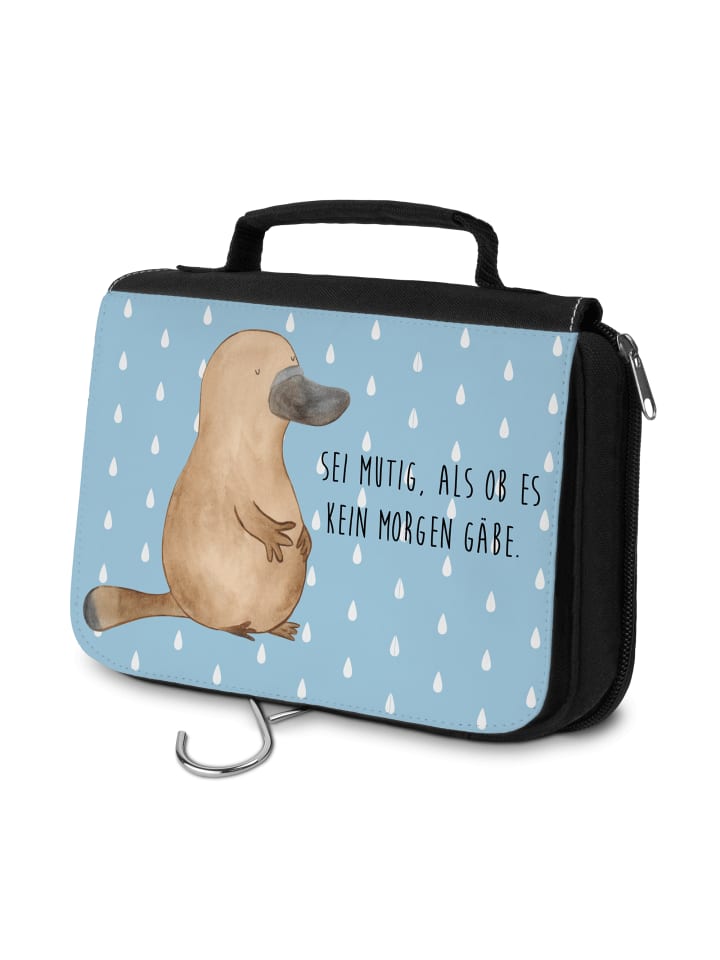 

Mr. & Mrs. Panda Косметичка Platypus с надписью "Смелость" пастельно-голубого цвета