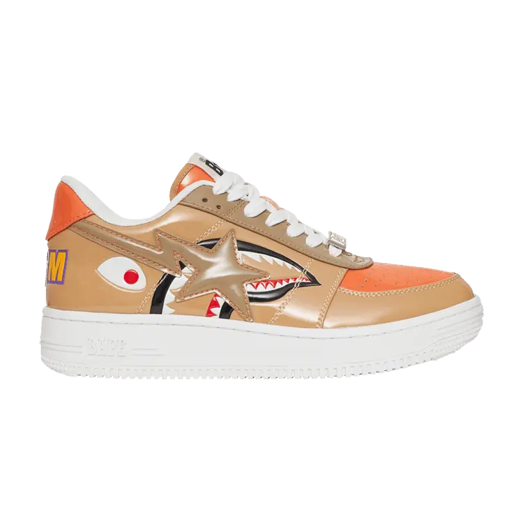 

Кроссовки BAPE Bapesta Low M1 'Mad Shark - Beige', коричневый