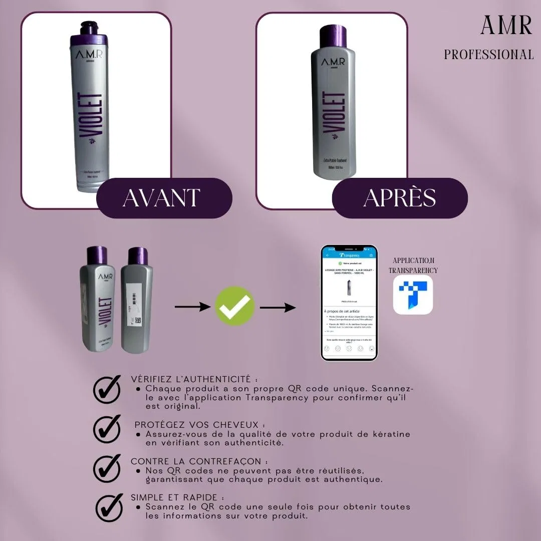 Протеиновое разглаживающее средство Violet AMR Extra Protein Treatment Formula Free A.M.R Professional — фото 3