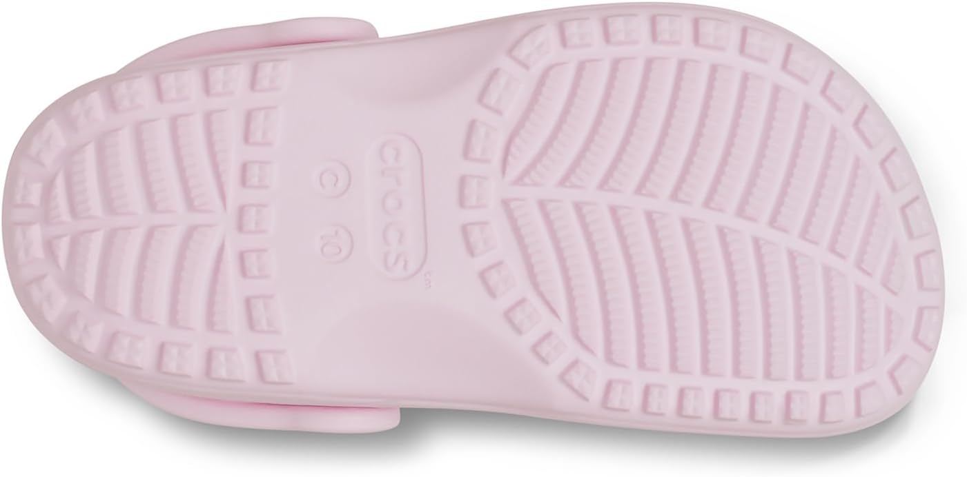 Детские кроксы Crocs с классическим цветочным дизайном, розовый — фото 3