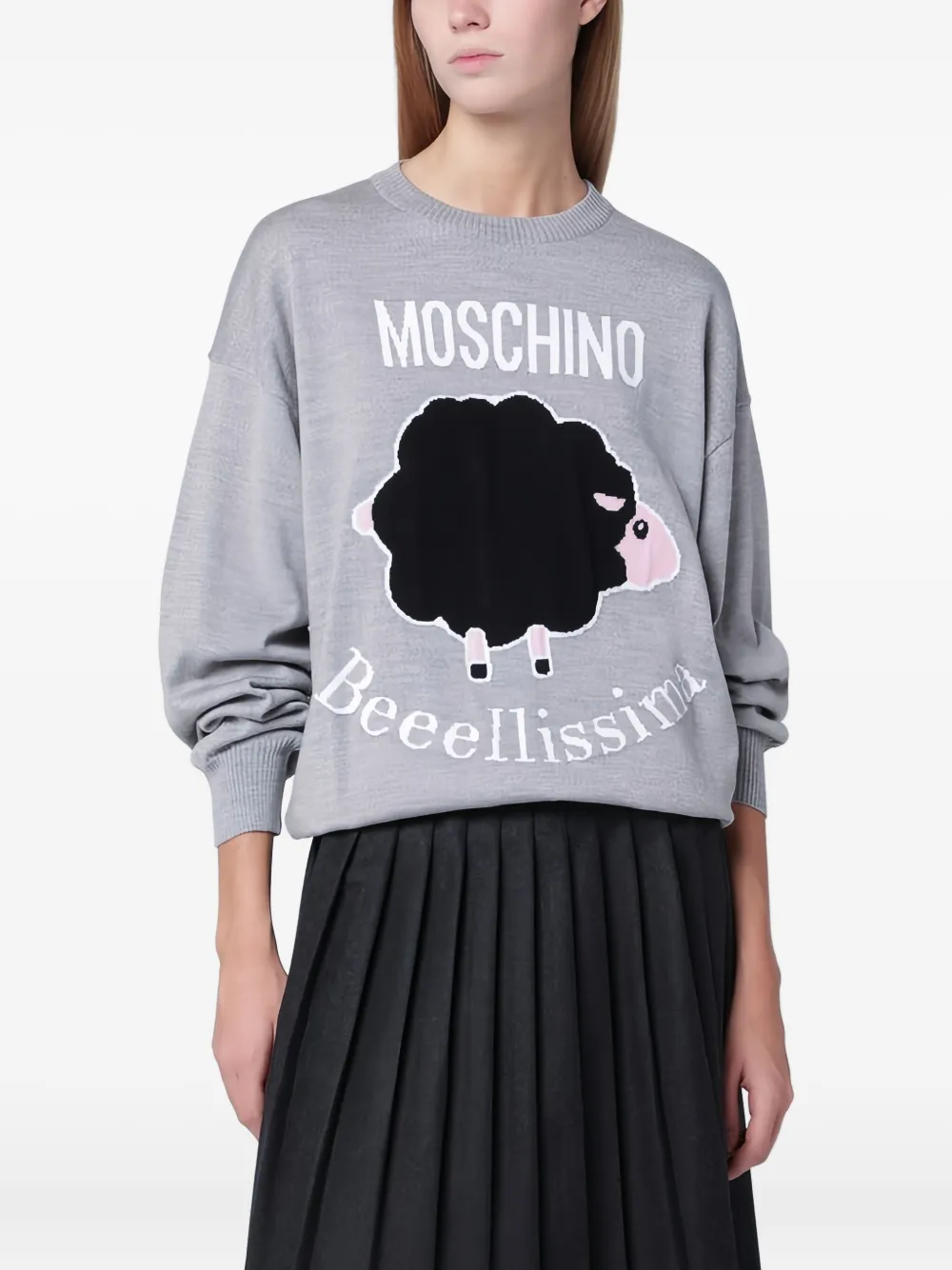 

Джемпер Fantasia с круглым вырезом Moschino, серый