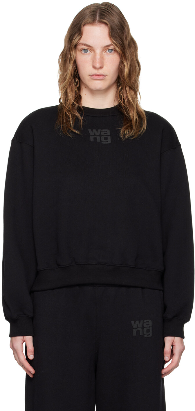 

Толстовка Bonded Puff с логотипом alexanderwang.t, черный
