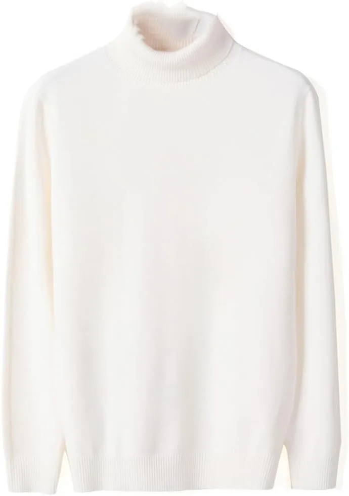 

Мужской тонкий свитер с длинным рукавом и воротником-стойкой