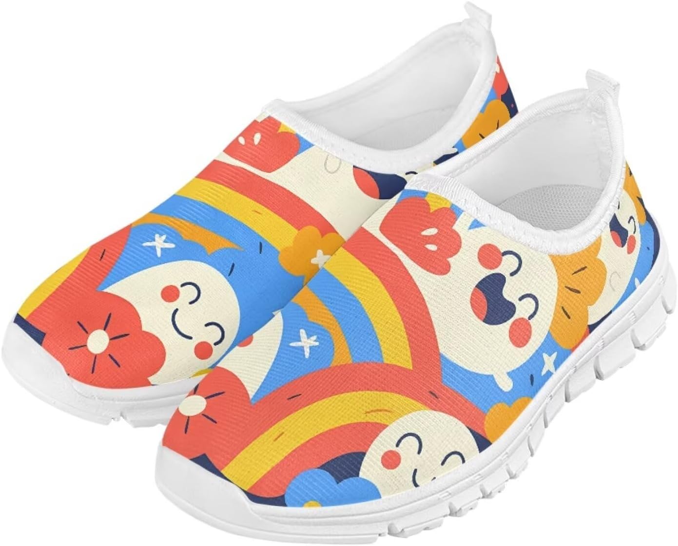 

Повседневные слипоны для улицы, легкие и удобные кроссовки для тенниса для мальчиков и девочек, эластичная мягкая обувь для ходьбы и тренировок, размер US 11-15, белая подошва Vuriqeby