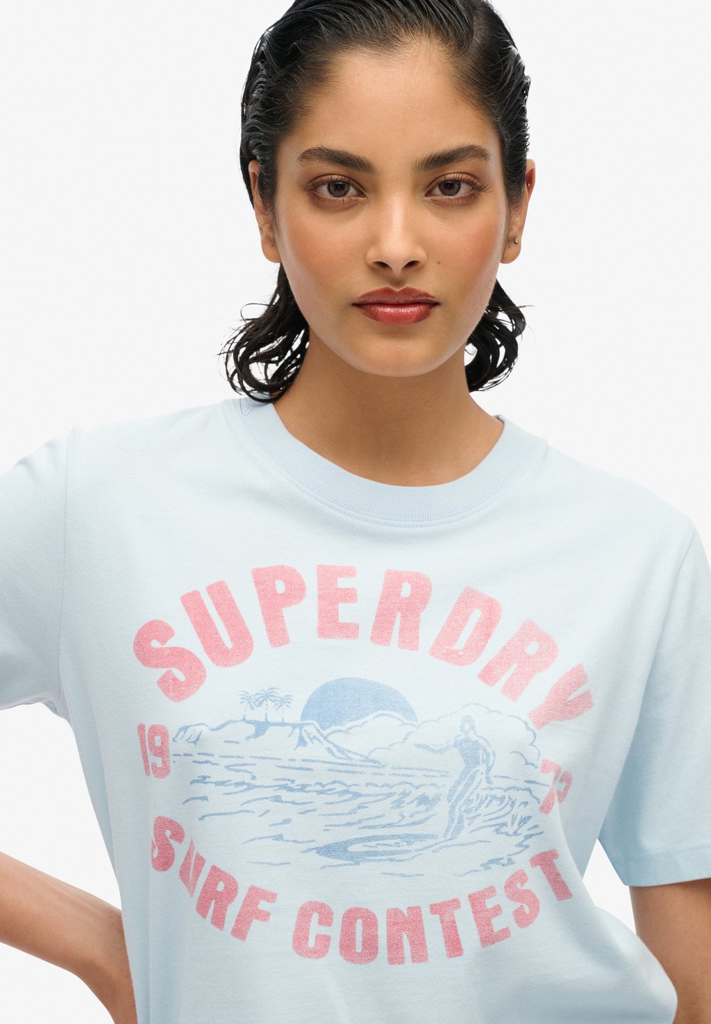 Футболка с принтом LOFI OUTDOOR Superdry, светло-голубой — фото 3