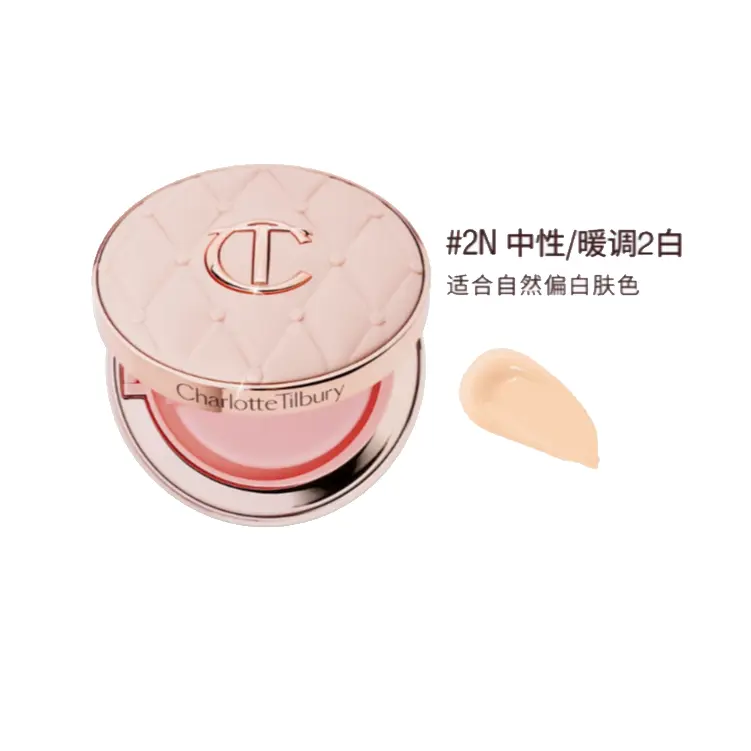 Тональная основа Charlotte Tilbury faint glow pink air cushion pillow talk long wear, 2N, 12г — фото 2