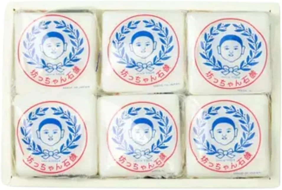 Мыло Botchan Soap, 100 г, 6 шт., с сеткой для пены, без отдушек