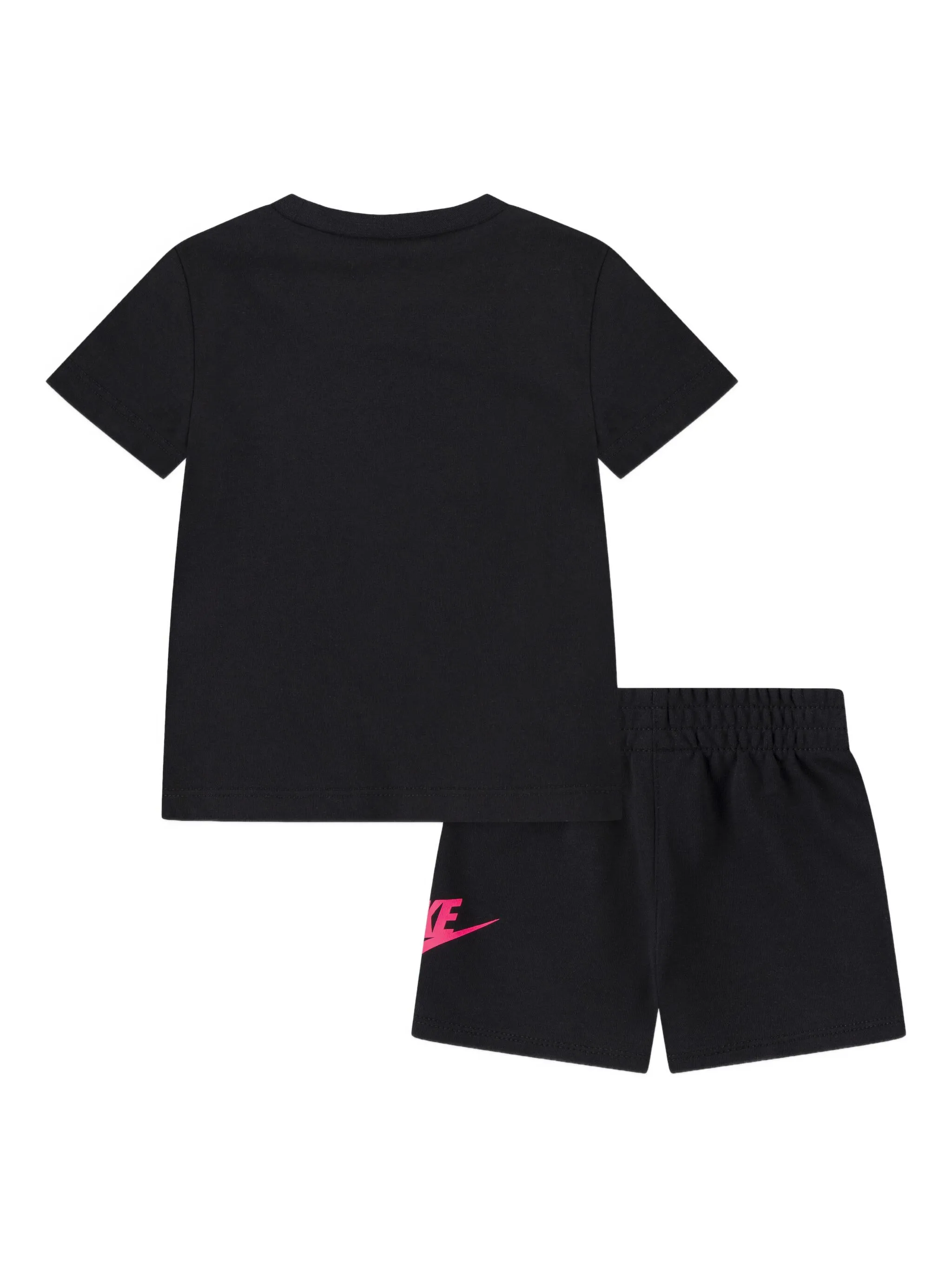 Комплект из топа и шортов с логотипом Nike Kids, черный — фото 2