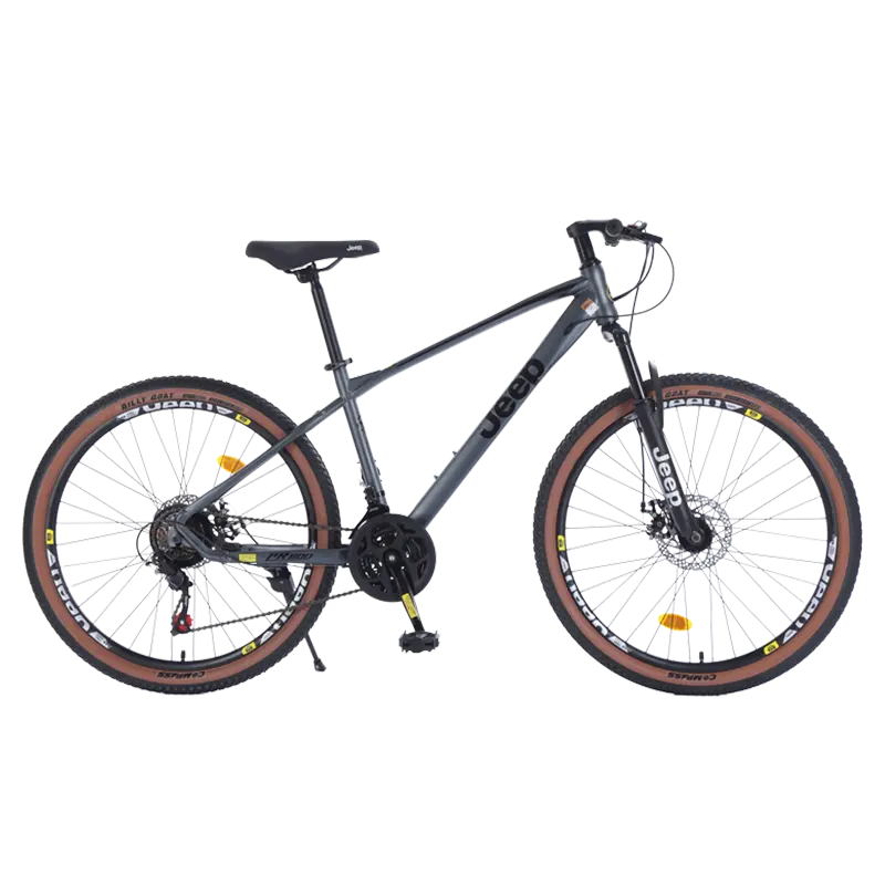 

Горный велосипед Forest Trail с дисковыми тормозами для трейлраннинга и поездок на работу для взрослых Jeep, серый