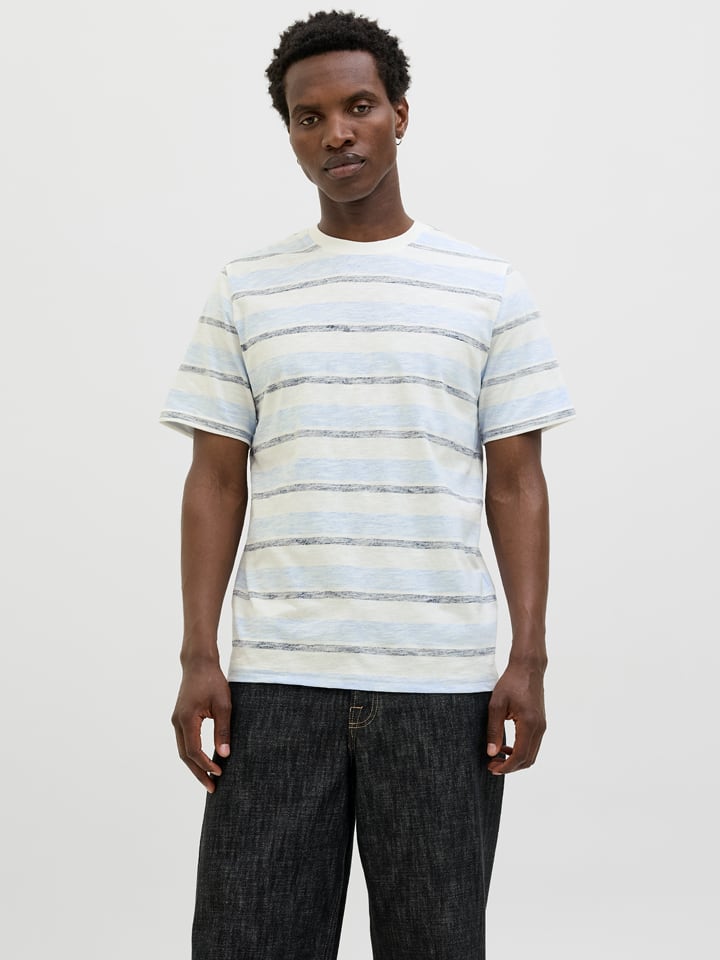 

Футболка Jack & Jones, светло-голубой/белый