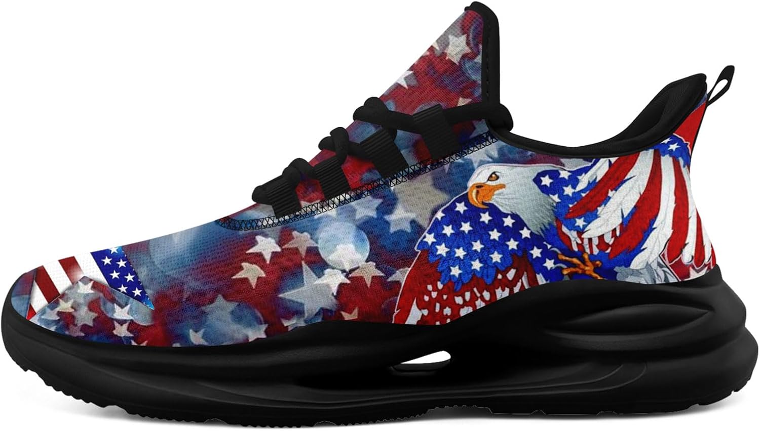 

Кроссовки для мужчин и женщин, легкие спортивные с сеткой с американским флагом для тренировок, зала и тенниса Onegam, черный/красный