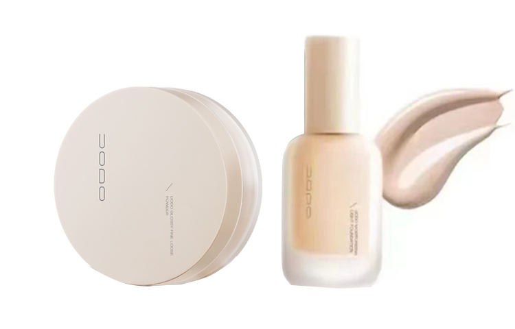 

Стойкий жидкий тональный крем без эффекта переноса, рассыпчатая пудра для контроля жирного блеска натуральный стойкий фиксирующий 30мл+5,5г UODO