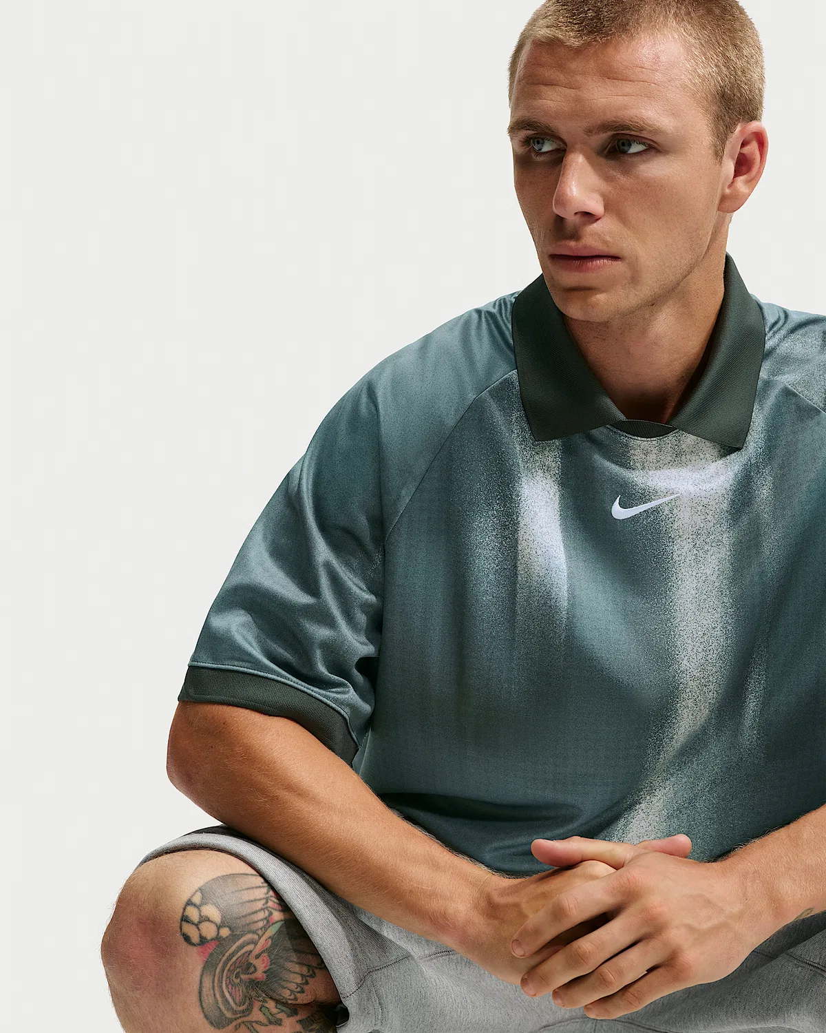 Мужская джерси для скейтбординга Nike SB Dri-FIT Jacquard "Sunset", Mineral Slate — фото 3