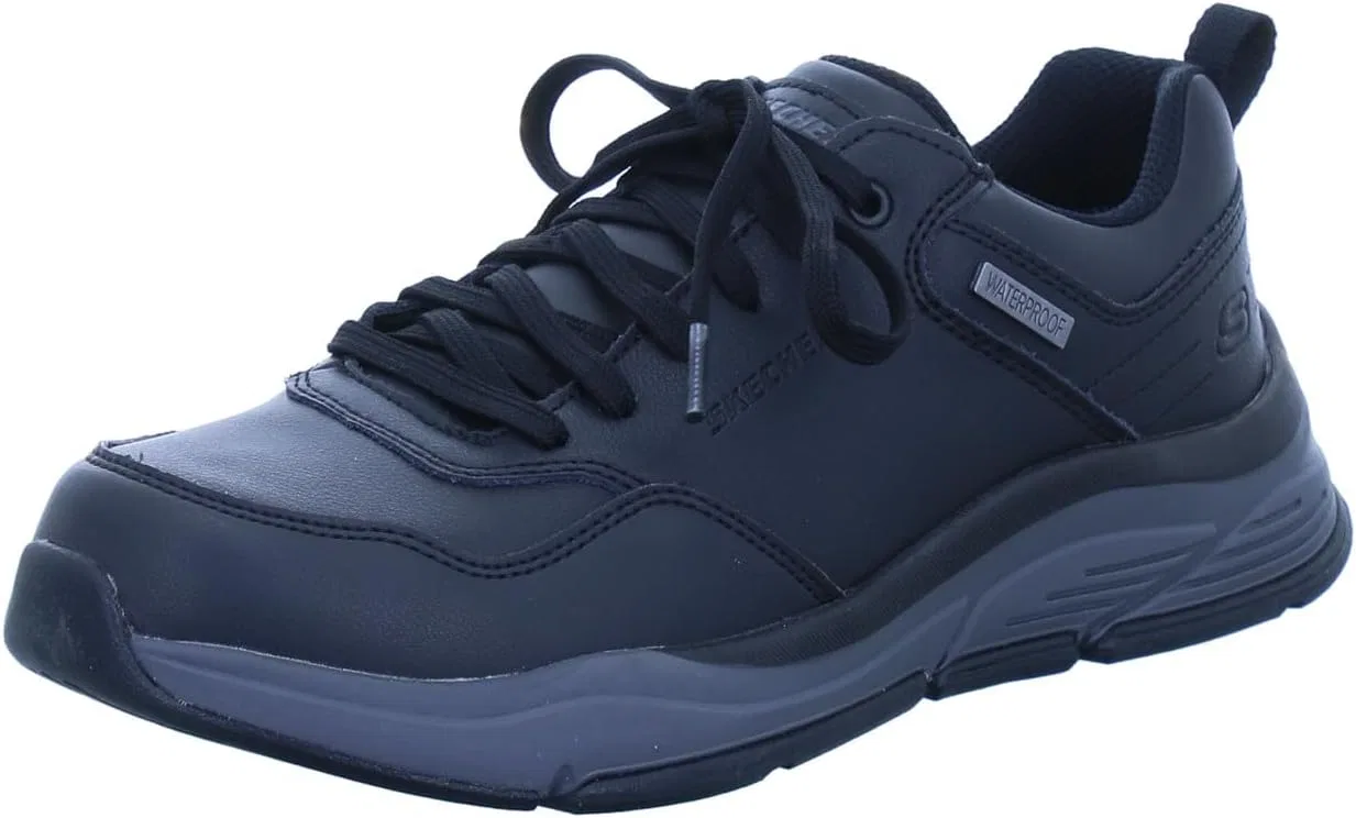 Мужские кроссовки Skechers Benago-Treno, Black-Grey Waterproof Leather