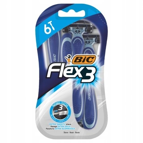 

Бритва Flex 3 с 3 лезвиями, 6 шт. Bic