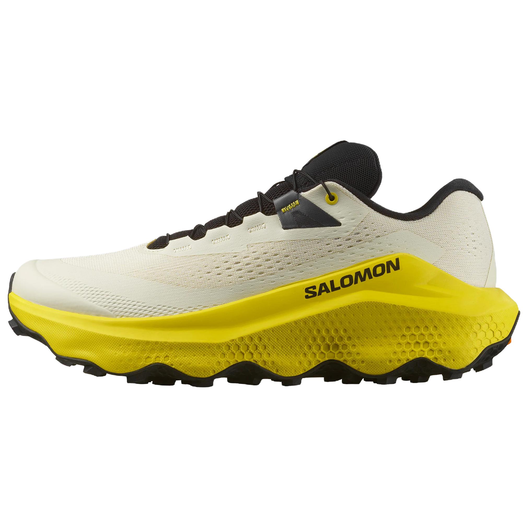

SALOMON Кроссовки для бега Ultra Glide 3 с амортизацией, дышащие и широким охватом, мужские, бежево-желтые