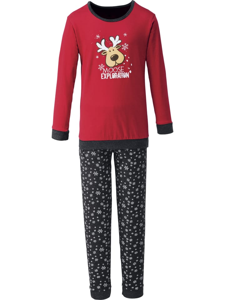 

Erwin Müller Детская пижама из трикотажа малиново-красного цвета