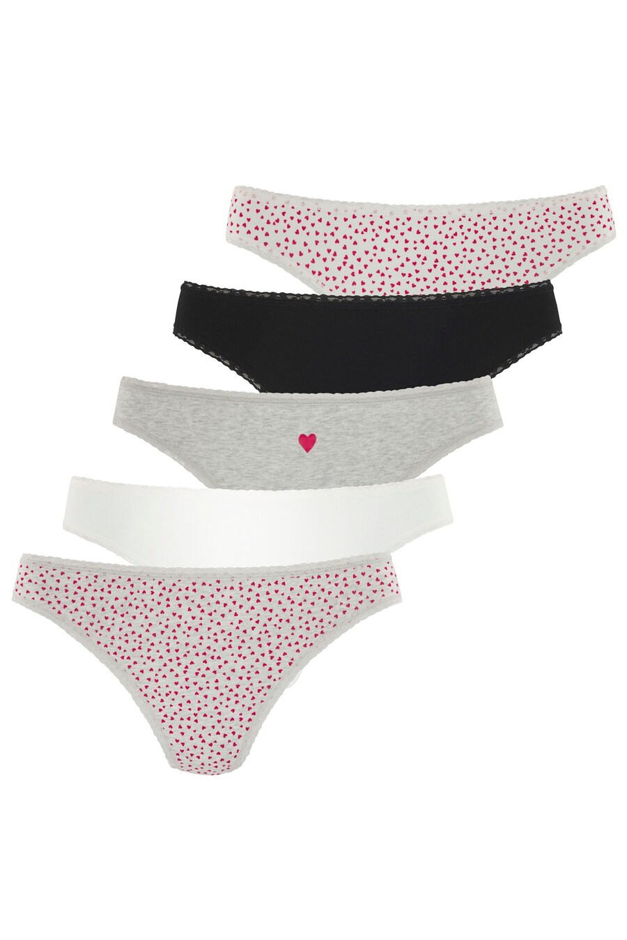 

Стринги LASCANA, цвет mottled grey/Black/White