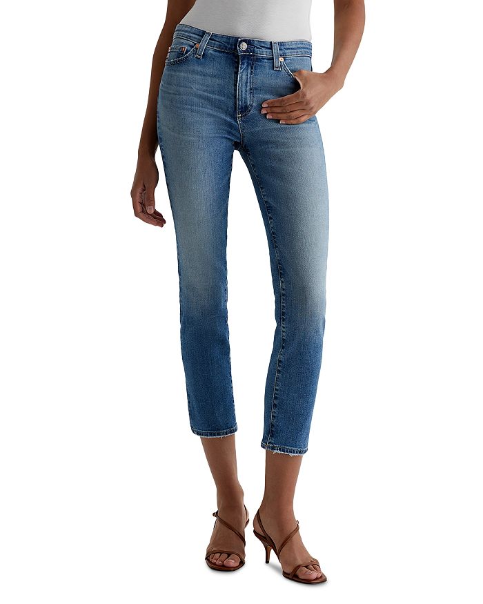 

Джинсы Mari Mid Rise Crop Straight Leg в 13 Years Reign AG, синий