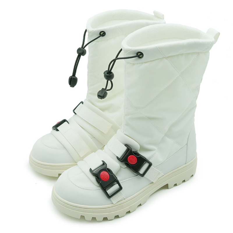 Зимние сапоги унисекс Native Shoes стеганые со шнурком, белый — фото 3